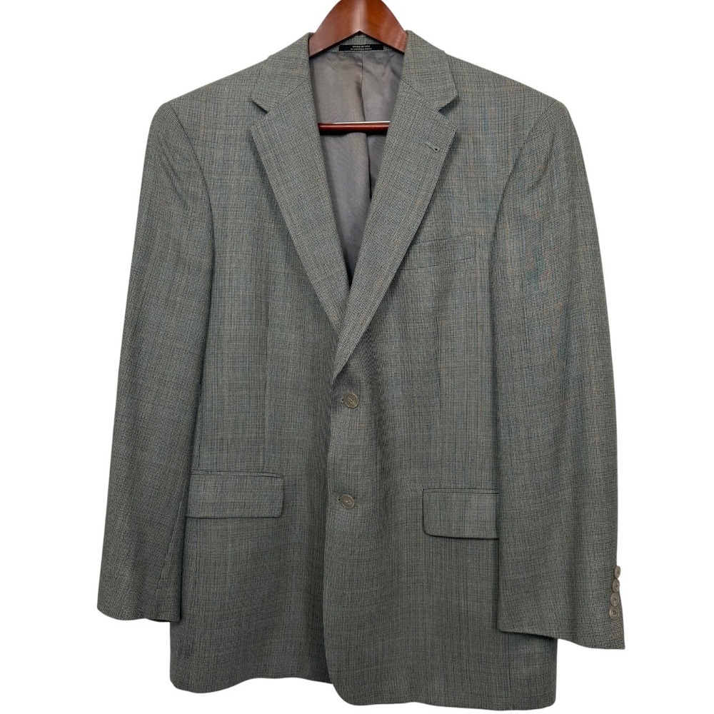 Hart Schaffner Marx‎ Nordstrom Mens 42R Grey Glen Plaid Blazer Sport Coat USA